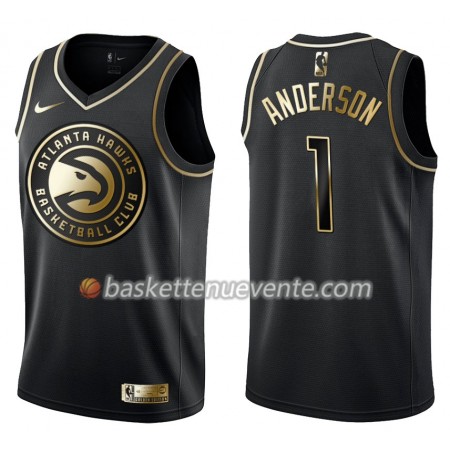 Maillot Basket Atlanta Hawks Justin Anderson 1 Nike Noir Gold Edition Swingman - Homme